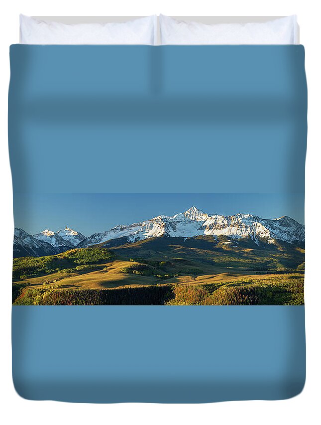  Duvet Cover featuring the photograph Mt. Willson Colorado by Wesley Aston