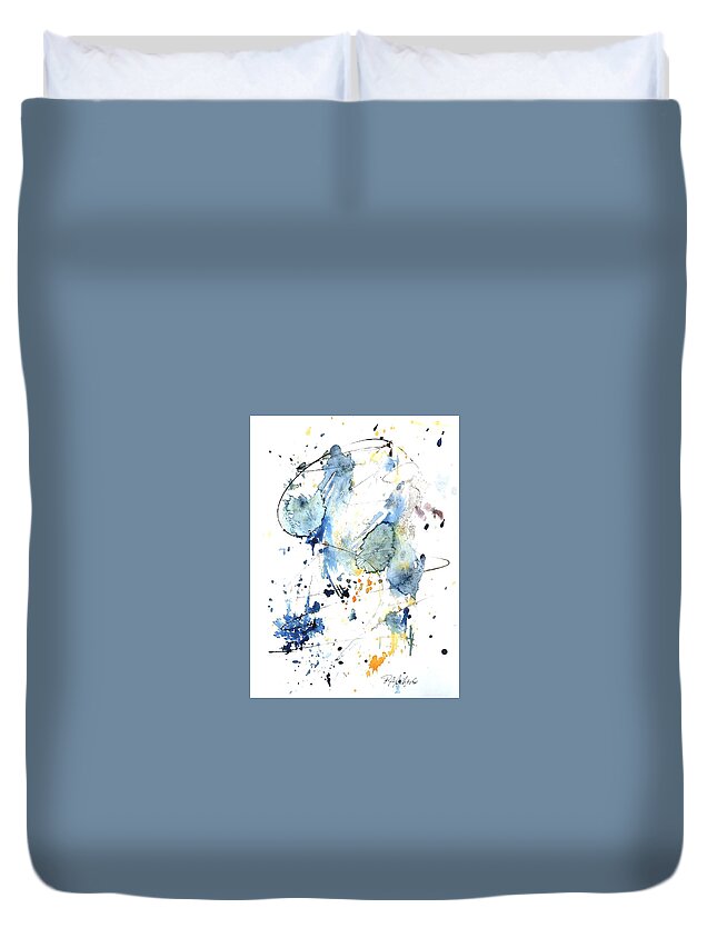 Mushin Duvet Cover featuring the painting Mushin -No MInd- #11 by Dick Richards