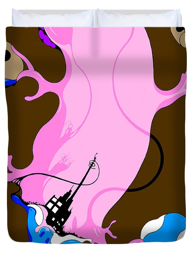 Salamander Duvet Cover featuring the digital art Mutant Sally by Craig Tilley
