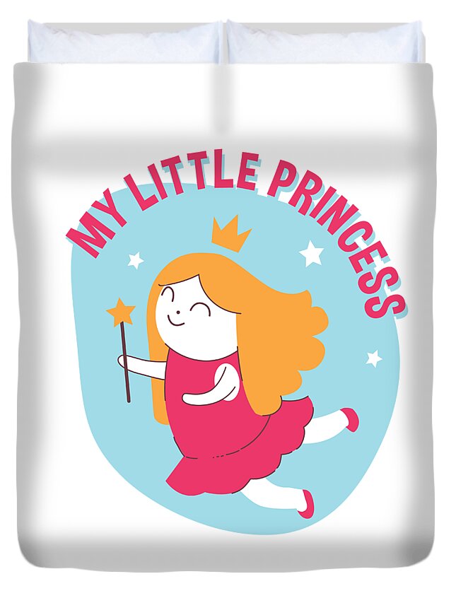 Fairy Duvet Cover featuring the digital art My Little Princess Magical Fairy Wand by Jacob Zelazny