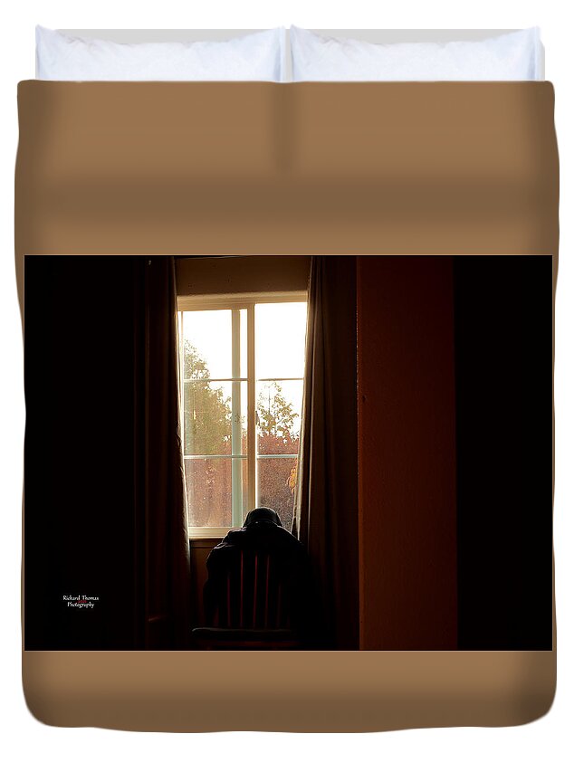 Still Life Duvet Cover featuring the photograph My World View Two by Richard Thomas