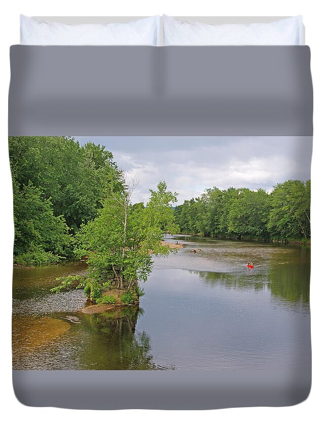 River Duvet Cover featuring the photograph Mysterious Charm of the River by Lynda Lehmann