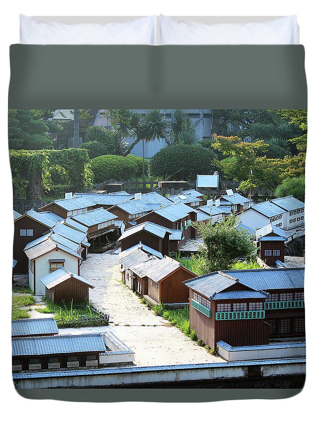 Dejima Duvet Cover featuring the photograph Nagasaki Dejima by Kaoru Shimada