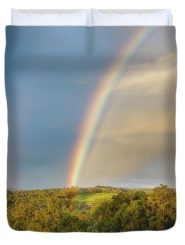 Afternoon Duvet Cover featuring the photograph Nannup Rainbow by Jay Heifetz