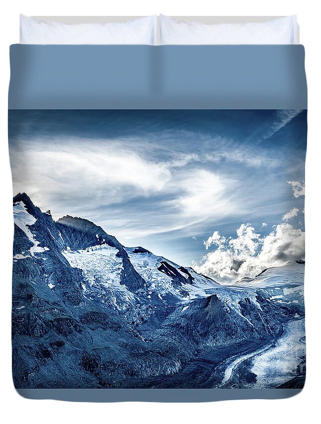 Adventure Duvet Cover featuring the photograph National Park Hohe Tauern With Grossglockner The Highest Mountain Peak Of Austria And The Alps by Andreas Berthold