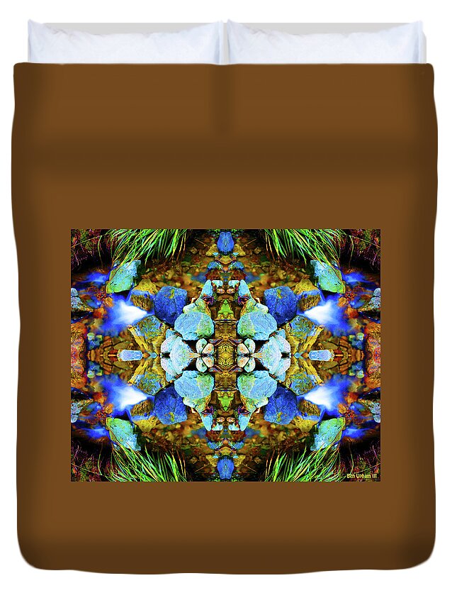 Nature Duvet Cover featuring the photograph Nature Mirror with Saturated Colors #1 by Ben Upham III
