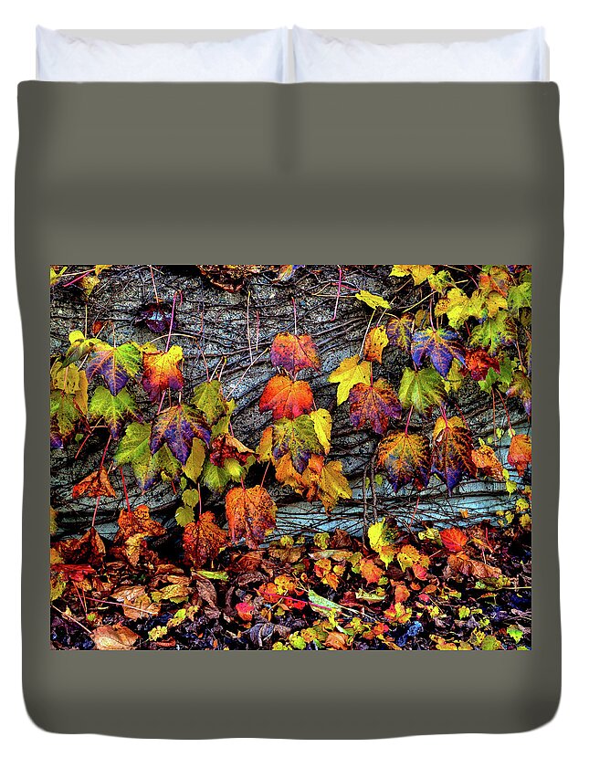 Fall Duvet Cover featuring the photograph Nature's Garland by Susie Loechler