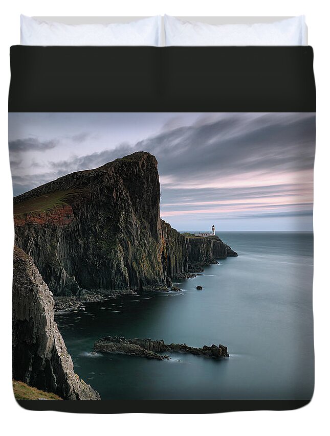 Neist Point Duvet Cover featuring the photograph Neist Point Sunset - Isle of Skye by Grant Glendinning