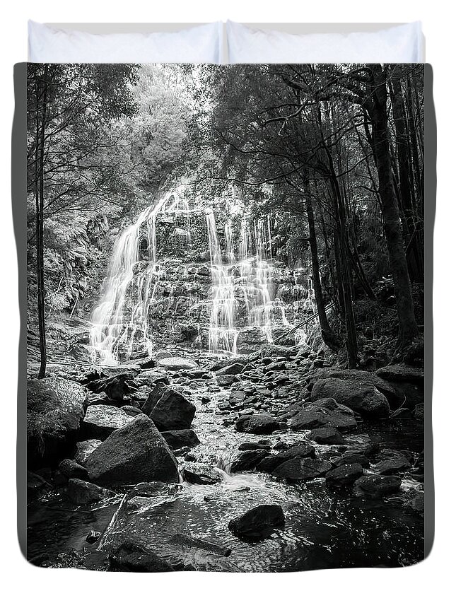 Tasmania Duvet Cover featuring the photograph Nelson Falls, Tasmania, Australia 2 by Elaine Teague