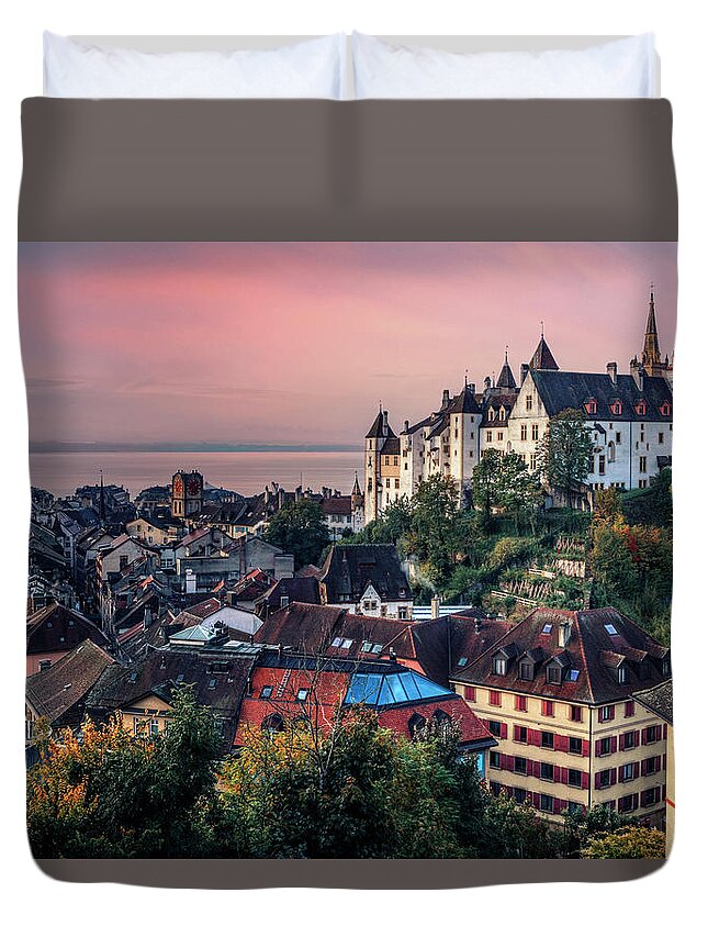 Castle Neuchatel Duvet Cover featuring the photograph Neuchatel - Switzerland #4 by Joana Kruse