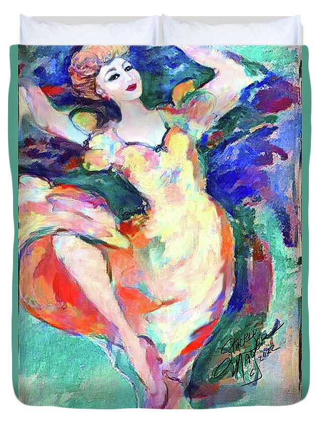 Figurative Art Duvet Cover featuring the digital art New Dancing Shoes 02 by Stacey Mayer