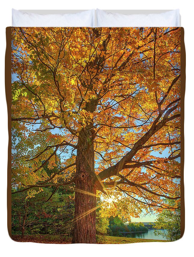 New England Fall Foliage Duvet Cover featuring the photograph New England Fall Foliage Peak Colors by Juergen Roth