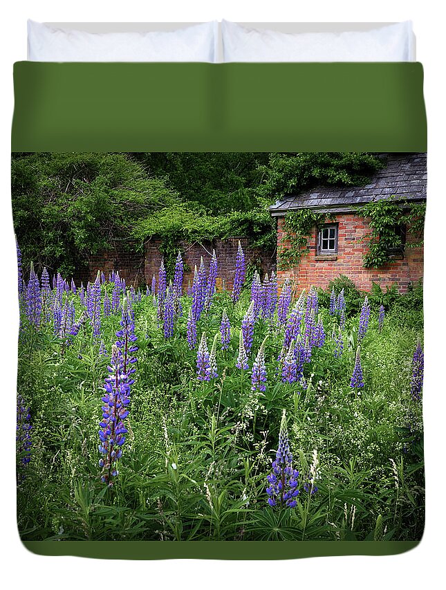 Lupine Duvet Cover featuring the photograph New England Lupine by Bill Wakeley