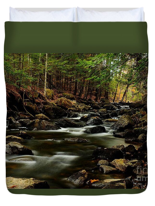 New Hampshire Duvet Cover featuring the photograph New Hampshire Brook by Steve Brown