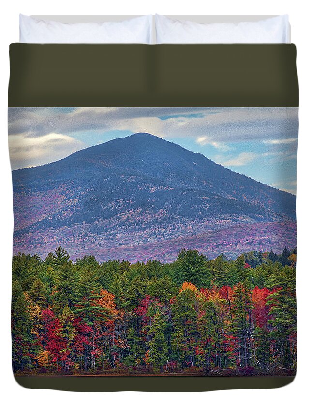 New Hampshire Fall Foliage Duvet Cover featuring the photograph New Hampshire fall foliage at White Lake State Park by Juergen Roth