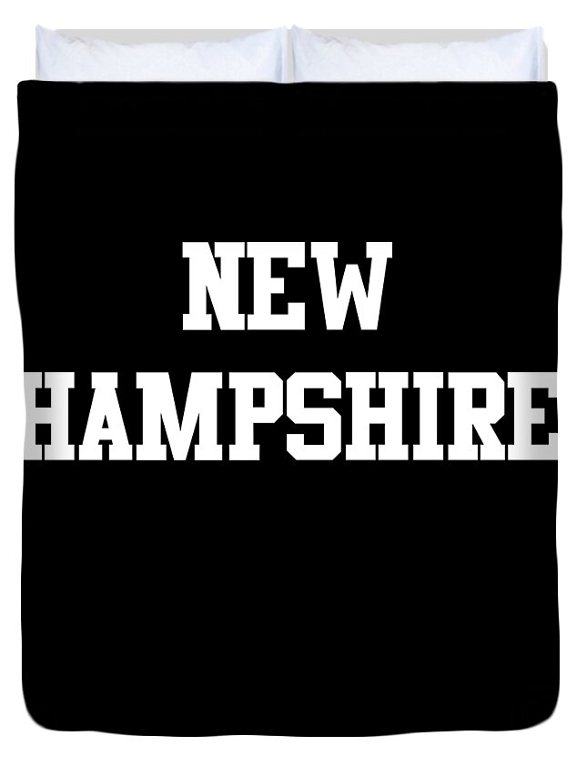 Funny Duvet Cover featuring the digital art New Hampshire by Flippin Sweet Gear