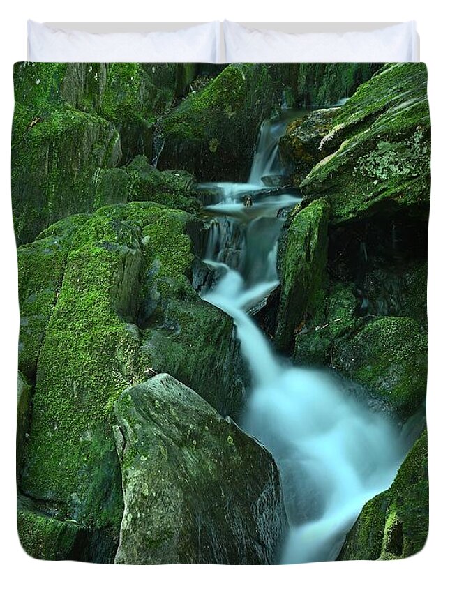 Waterfalls Duvet Cover featuring the photograph New Hampshire Waterfalls by Steve Brown
