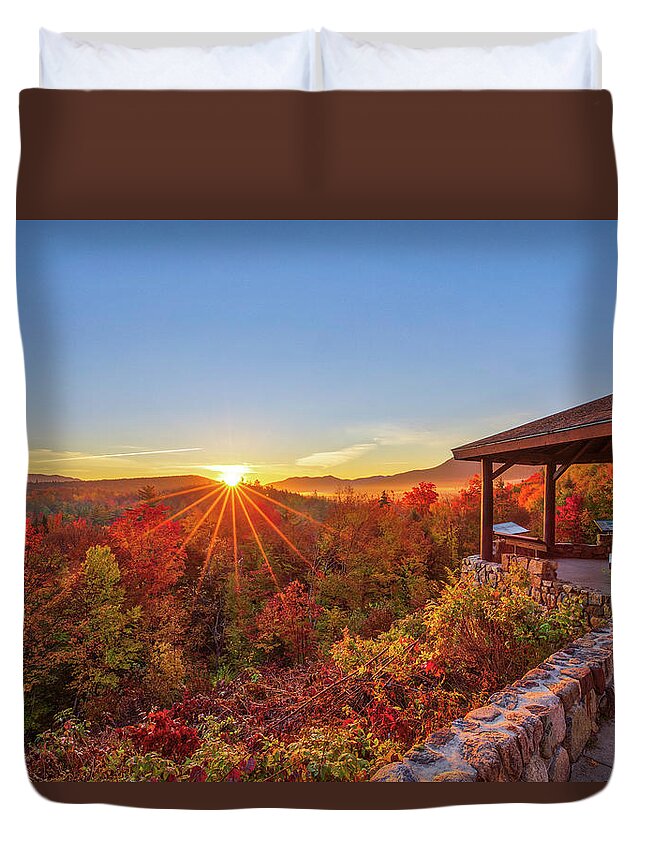 Sugar Hill Scenic Vista Duvet Cover featuring the photograph New Hampshire White Mountains Kancamagus Highway Sugar Hill Scenic Vista by Juergen Roth