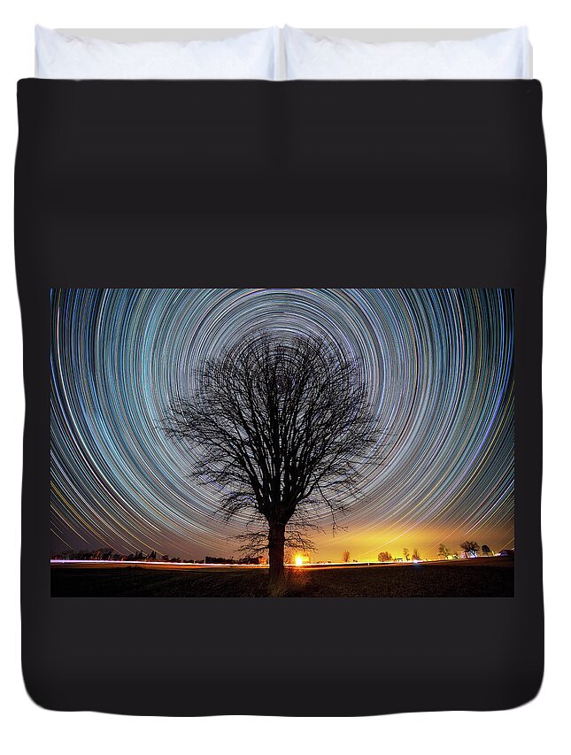 Nature Duvet Cover featuring the photograph Night Cycle by Matt Molloy