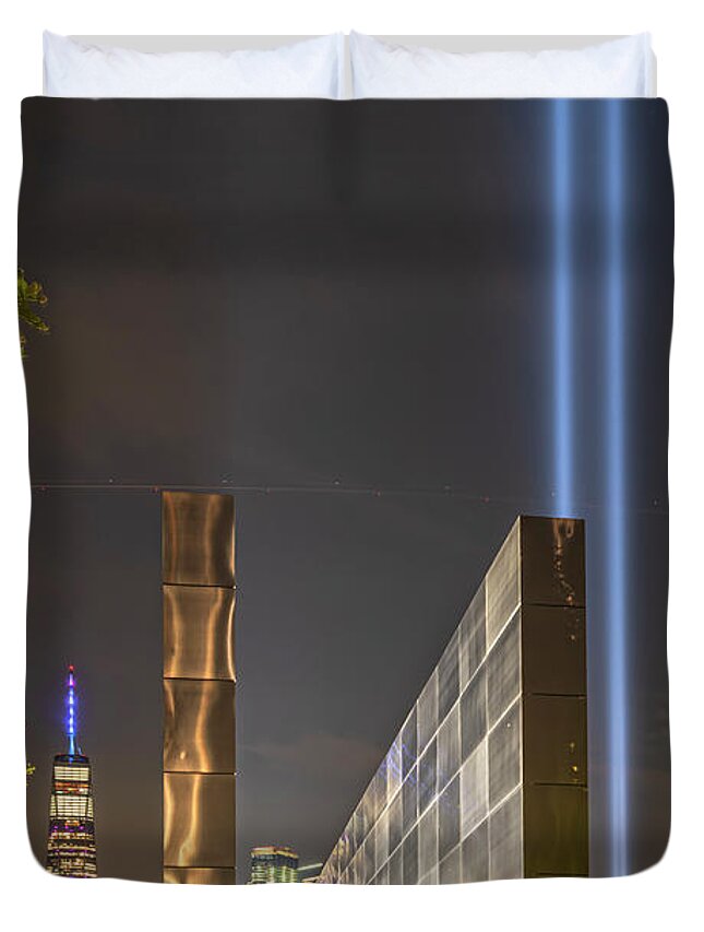 Empty Sky Memorial Duvet Cover featuring the photograph Night Spirits Of the Empty Sky by Angelo Marcialis