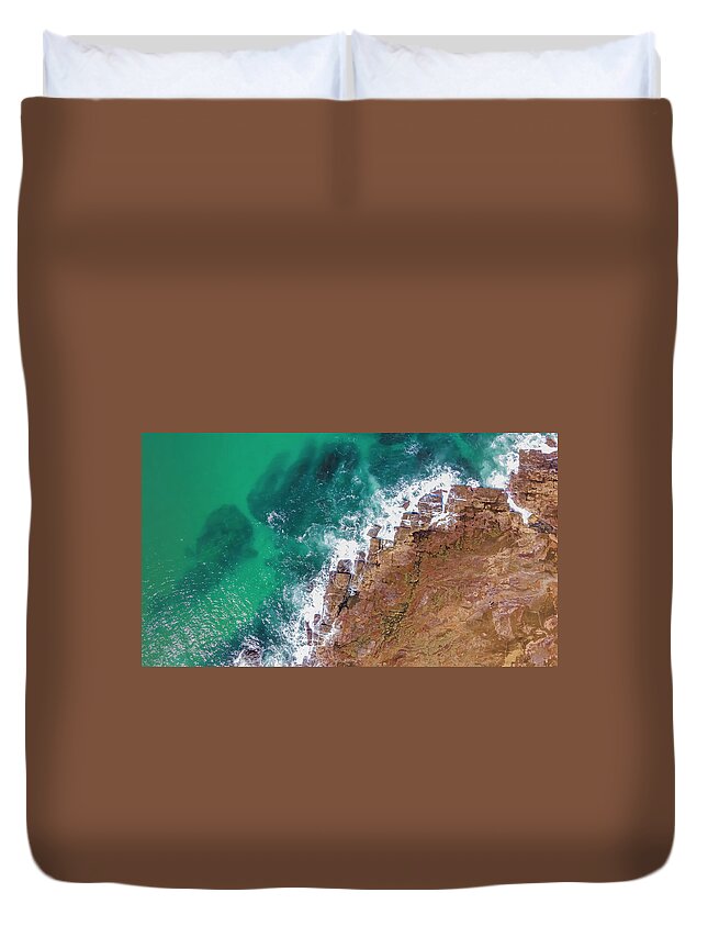 Beach Duvet Cover featuring the photograph North Narrabeen Headland by Andre Petrov
