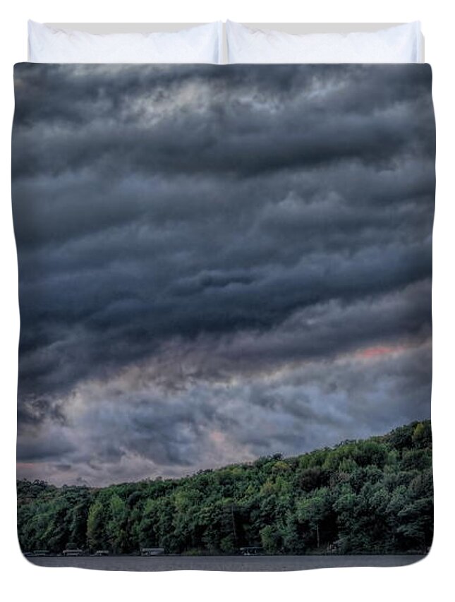 Upnorth Duvet Cover featuring the photograph North Twin Lake Downburst by Dale Kauzlaric