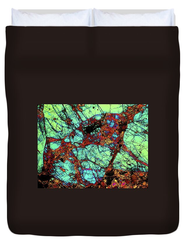 Meteorite Duvet Cover featuring the photograph North West Africa 11129 Meteorite by Hodges Jeffery