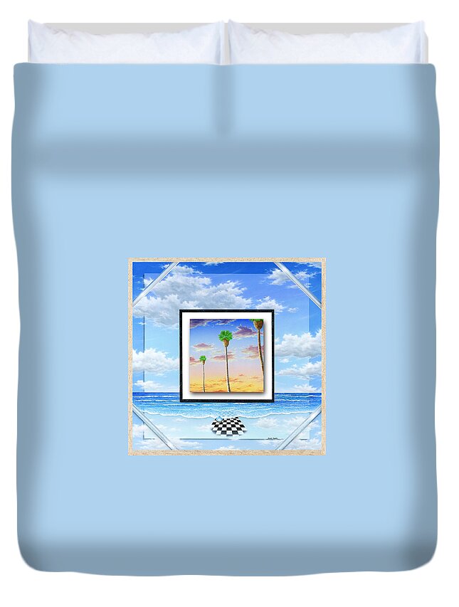 Ocean Duvet Cover featuring the painting Noteworthy Aspirations by Snake Jagger