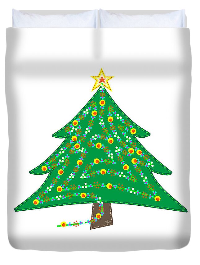 Christmas Duvet Cover featuring the digital art O Tannenbaum by Bill Ressl