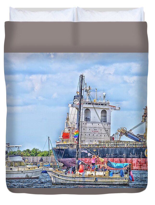 Legacy Duvet Cover featuring the photograph Ocean by Alison Belsan Horton
