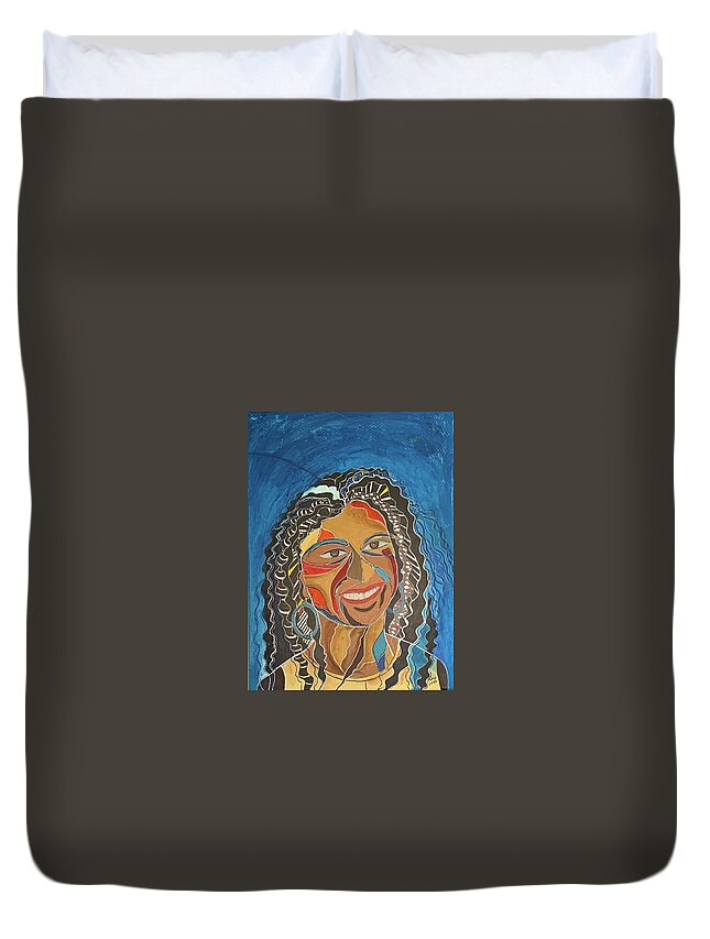 Pop Art Duvet Cover featuring the painting Ocean Dreams by Raji Musinipally
