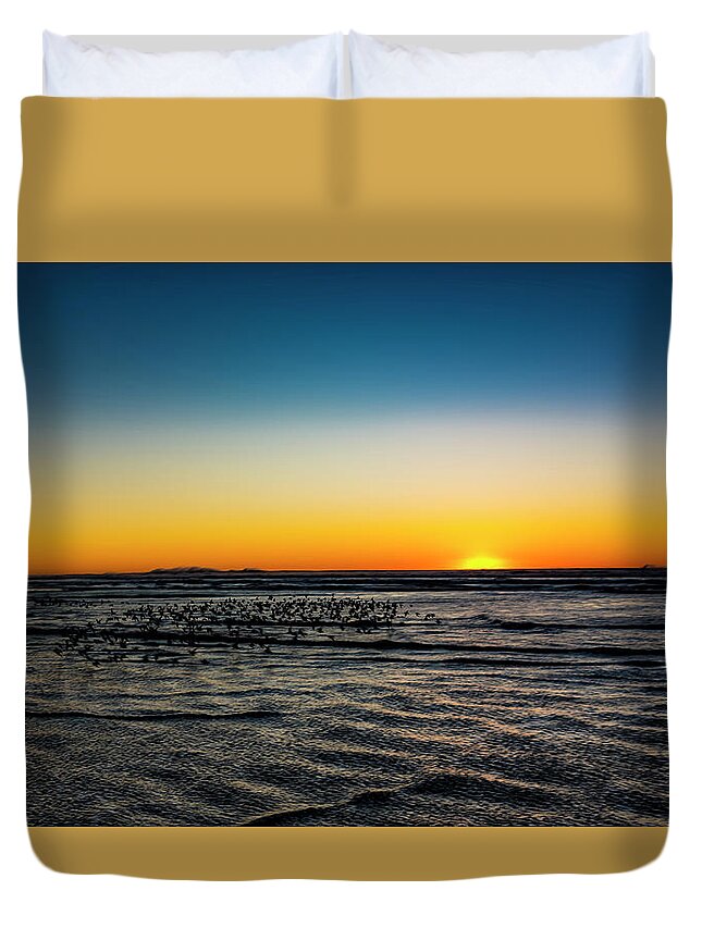 Day Duvet Cover featuring the photograph Ocean Shores Sunset 3 by Pelo Blanco Photo