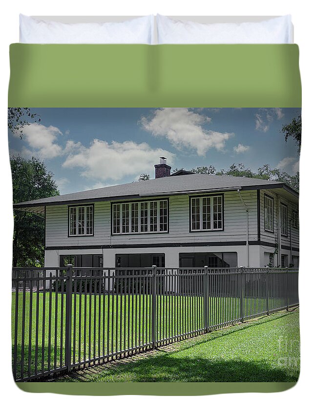 Officers Quarters Duvet Cover featuring the photograph Officers Quarters - North Charleston Navy Base by Dale Powell
