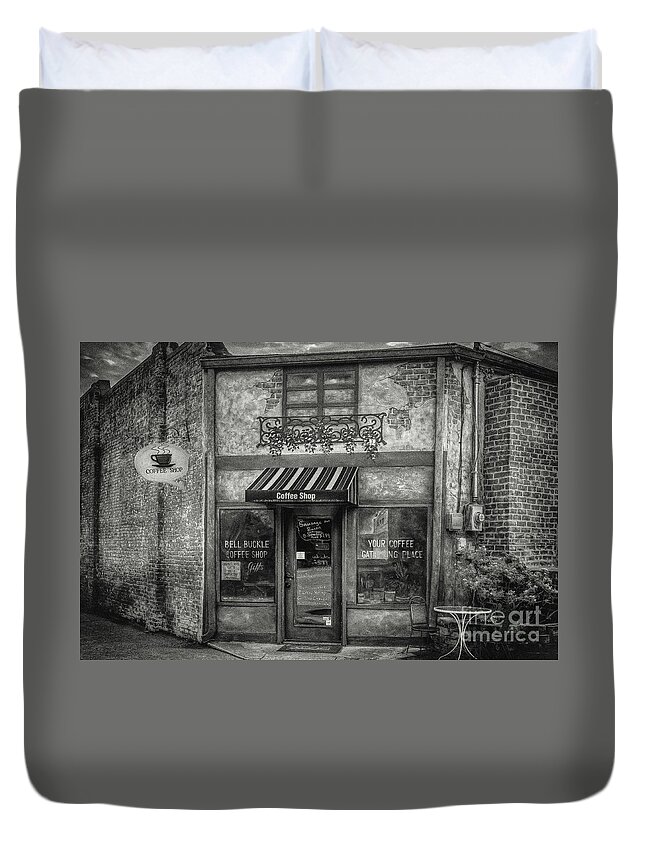 Coffee Duvet Cover featuring the digital art Old Coffee Place by Jim Hatch