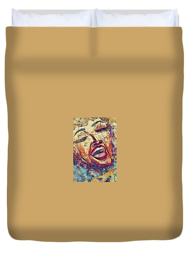  Duvet Cover featuring the mixed media Old Friend by Angie ONeal