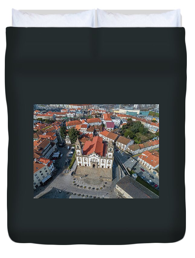 Viseu Duvet Cover featuring the photograph Old historic town Viseu by Mikhail Kokhanchikov