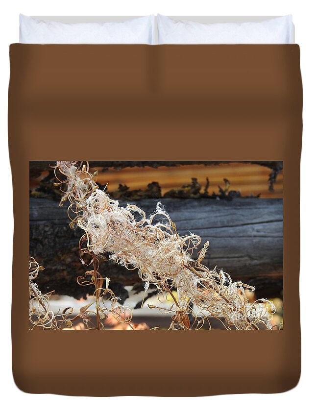 Fireweed Duvet Cover featuring the photograph On Fire by Nicola Finch