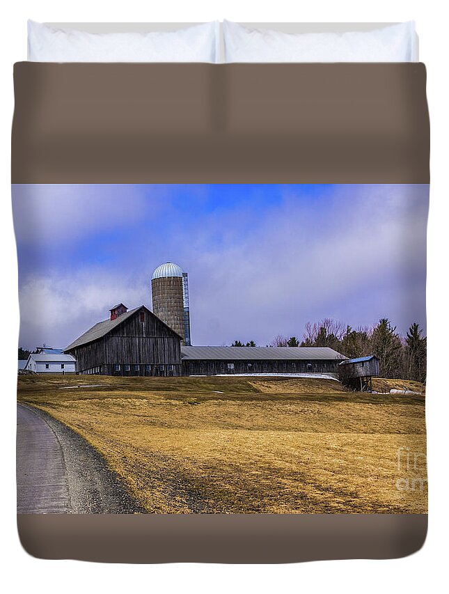 Vermont Duvet Cover featuring the photograph On the back roads of Whitingham Vermont. by New England Photography