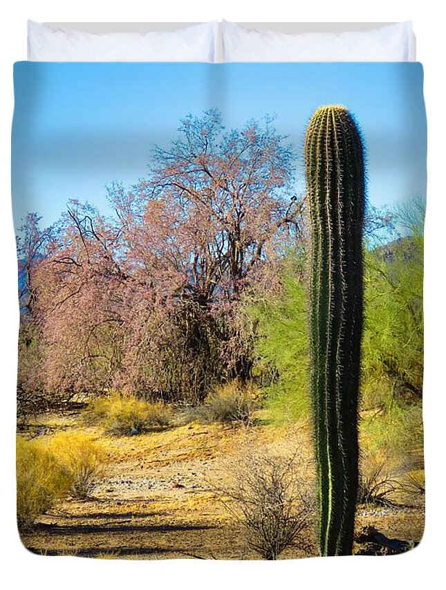 Arizona Duvet Cover featuring the photograph On the Ironwood Trail by Judy Kennedy