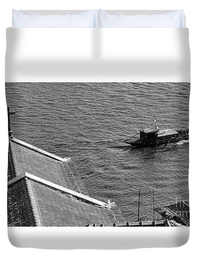 Douro Duvet Cover featuring the photograph On the Rio Douro by Olivier Le Queinec