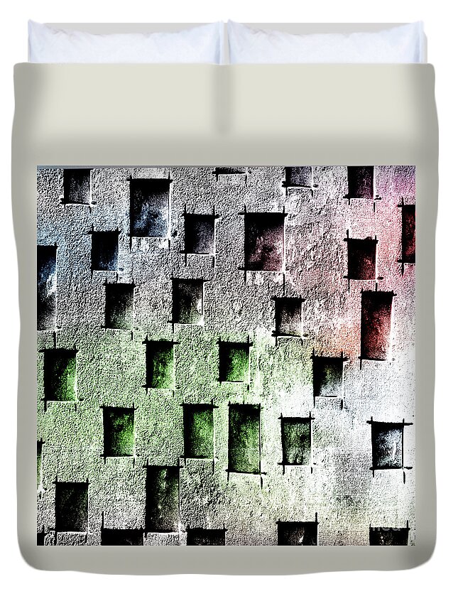 Up Against The Wall Duvet Cover featuring the photograph Once There Was by Marilyn Cornwell