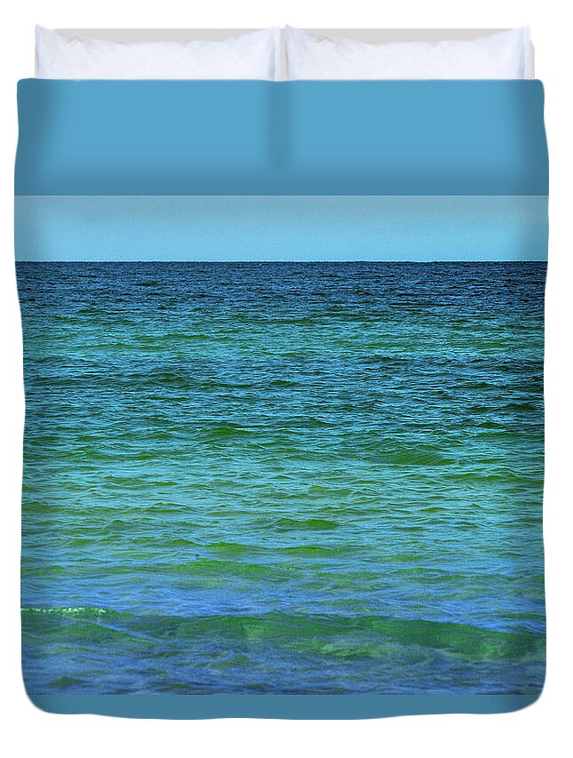 Florida Duvet Cover featuring the photograph Open Sea in Daylight by Marian Tagliarino