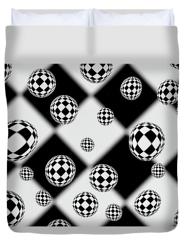 Abstract Duvet Cover featuring the photograph Orbical Orbs by Anthony Sacco