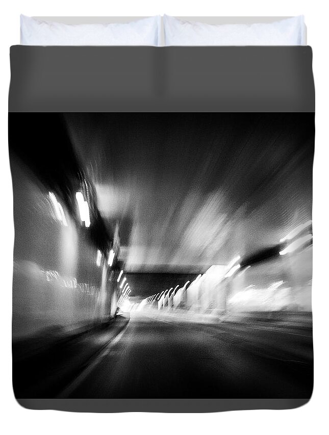 Tunnel Duvet Cover featuring the photograph Oregon Tunnel by Jim Whitley