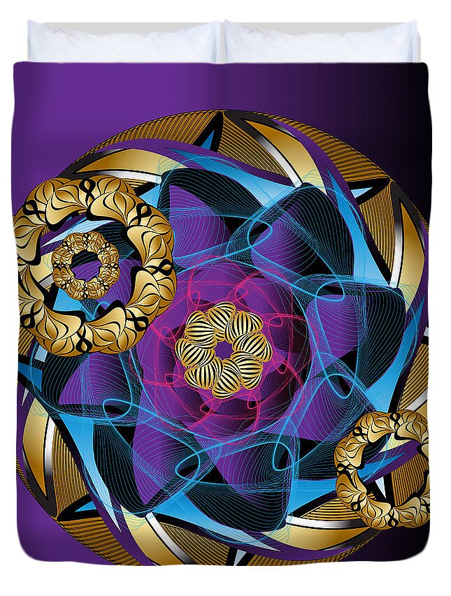 Mandala Graphic Duvet Cover featuring the digital art Ornativo Vero Circulus No 4210 by Alan Bennington
