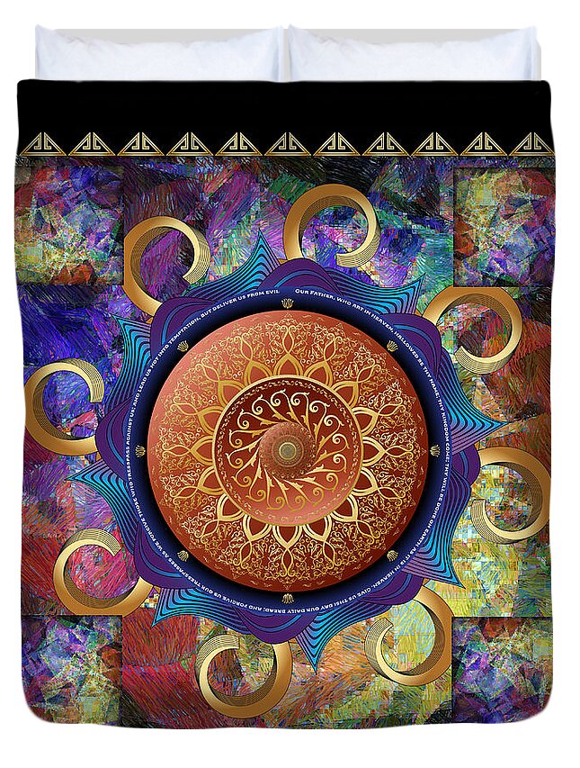 Mandala Graphic Duvet Cover featuring the digital art Ornativo Vero Circulus No 4292 by Alan Bennington