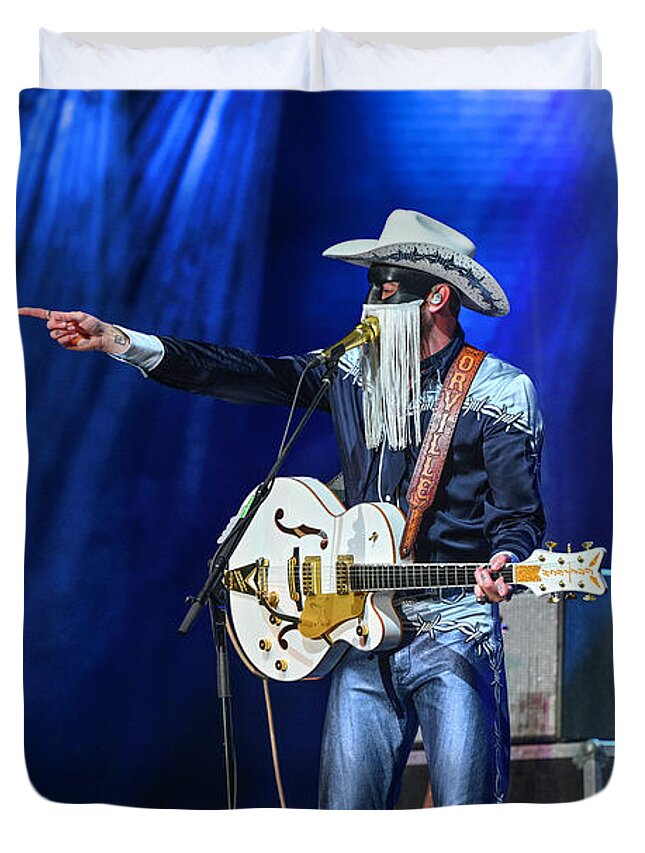 Orville Peck Duvet Cover featuring the photograph Orville Peck by Michael Wheatley