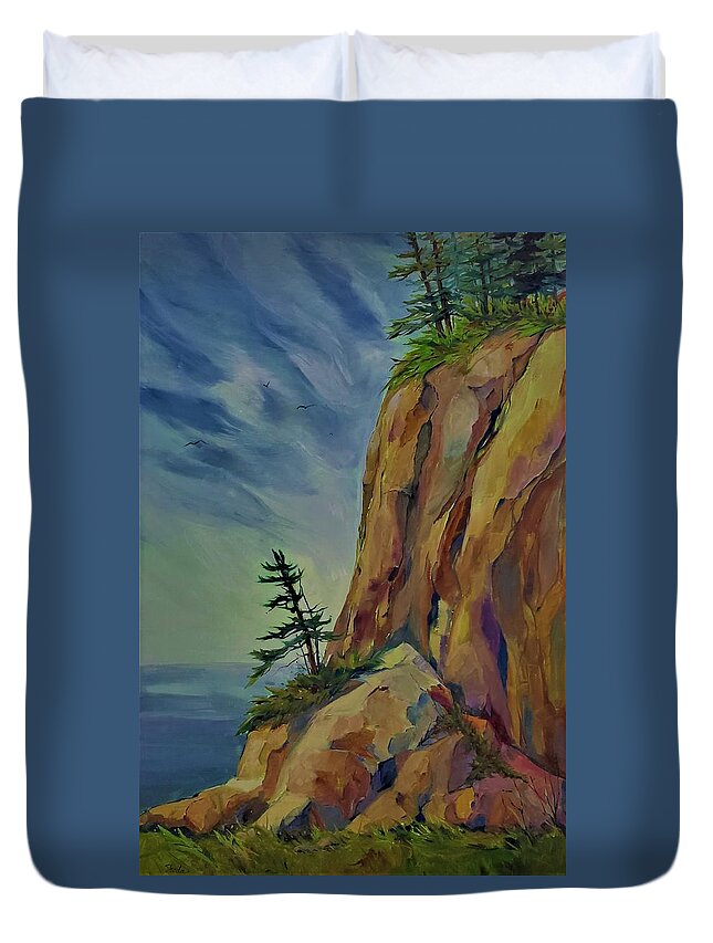 Oil Painting Duvet Cover featuring the painting Our Ontario Playground by Sheila Romard