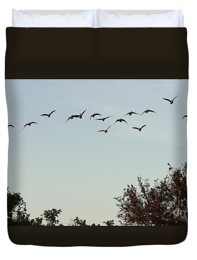 Bird Duvet Cover featuring the photograph Out Flying by On da Raks
