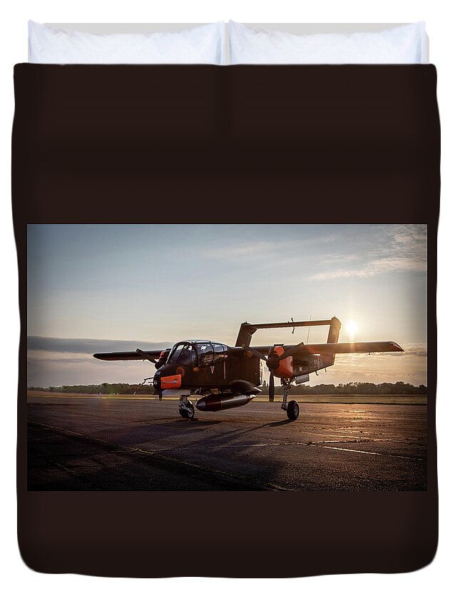 North American Duvet Cover featuring the photograph OV-10 Bronco by Airpower Art